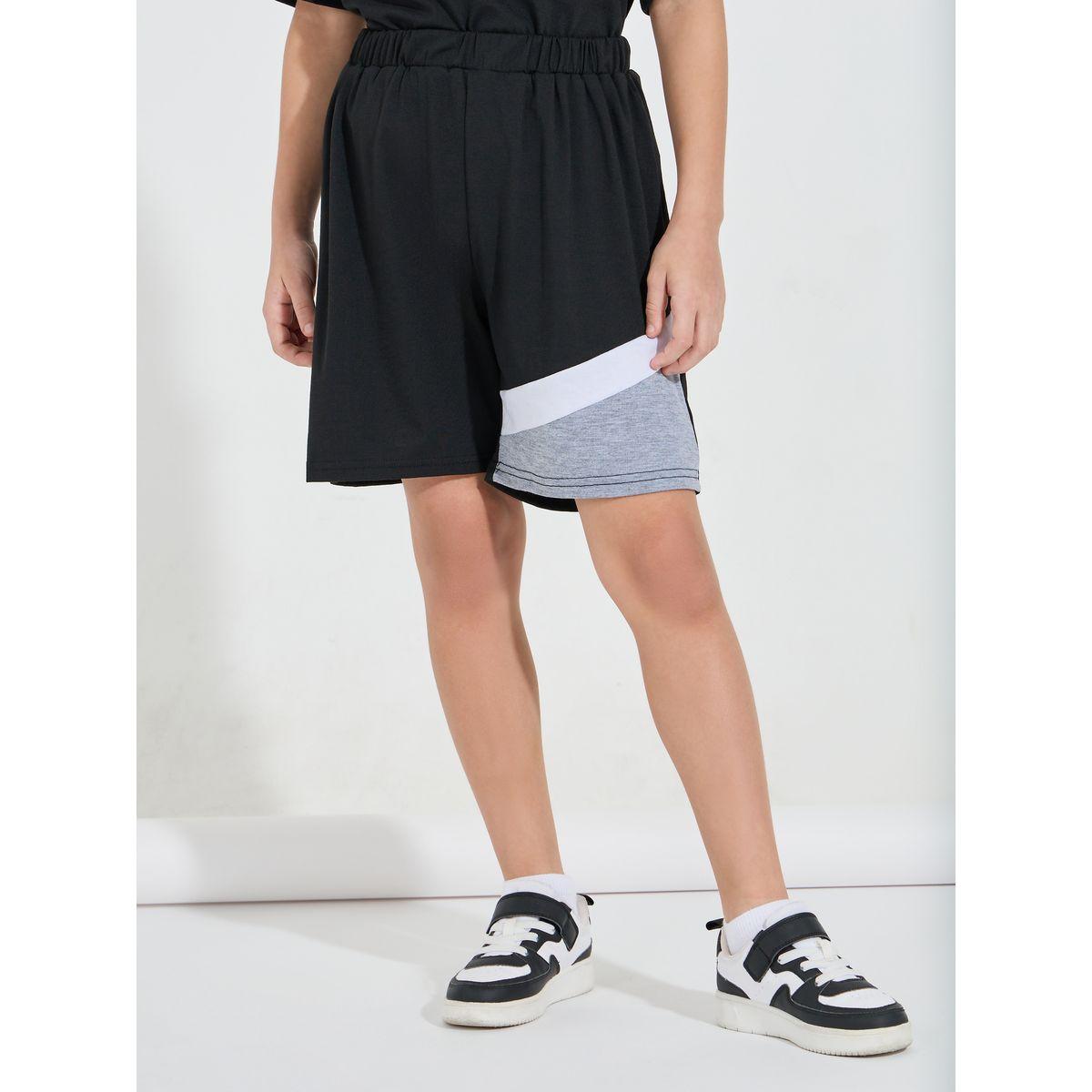 Styli Color Block T-Shirt & Shorts Set-boys-clothing-setsandcoords-image-4