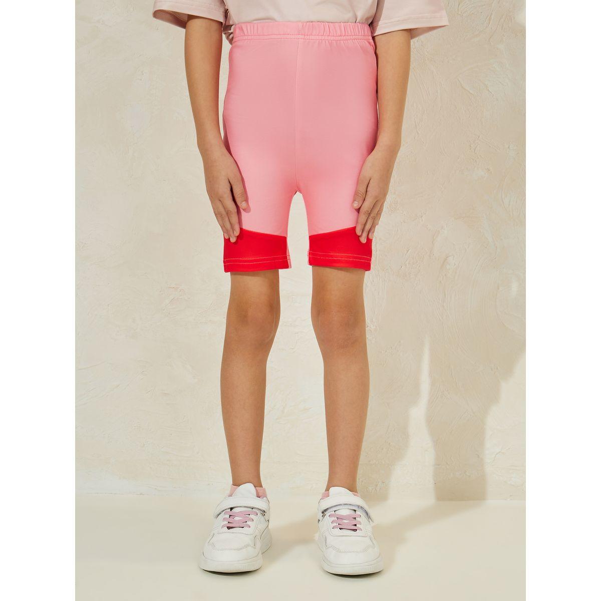 Styli Color Block Embroidery T-Shirt & Bike Short Set-girls-clothing-setsandcoords-image-5