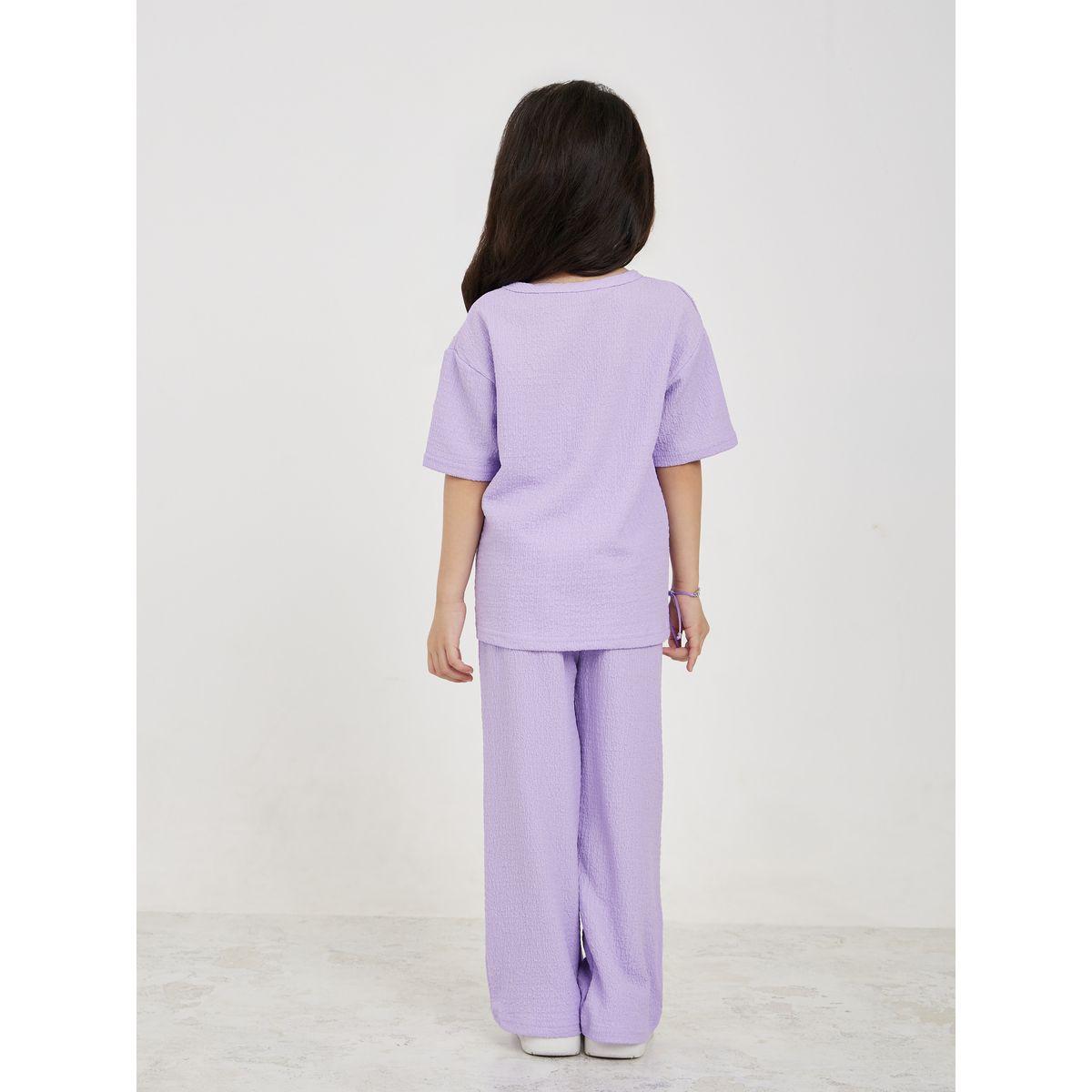 Styli Embossed Textured T-Shirt & Wide Leg Pants Set-girls-clothing-setsandcoords-image-5