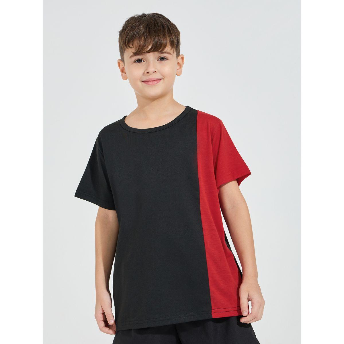 تيشيرت بياقة دائرية ونمط كتل الالوان-boys-clothing-tshirtsandpolos-image-1