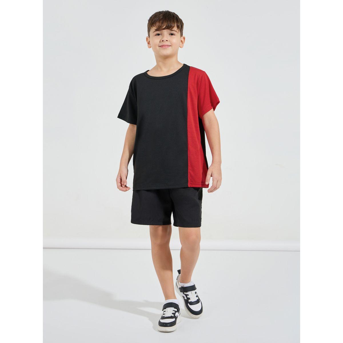 Styli Color Block Round Neck T-Shirt-boys-clothing-tshirtsandpolos-image-2