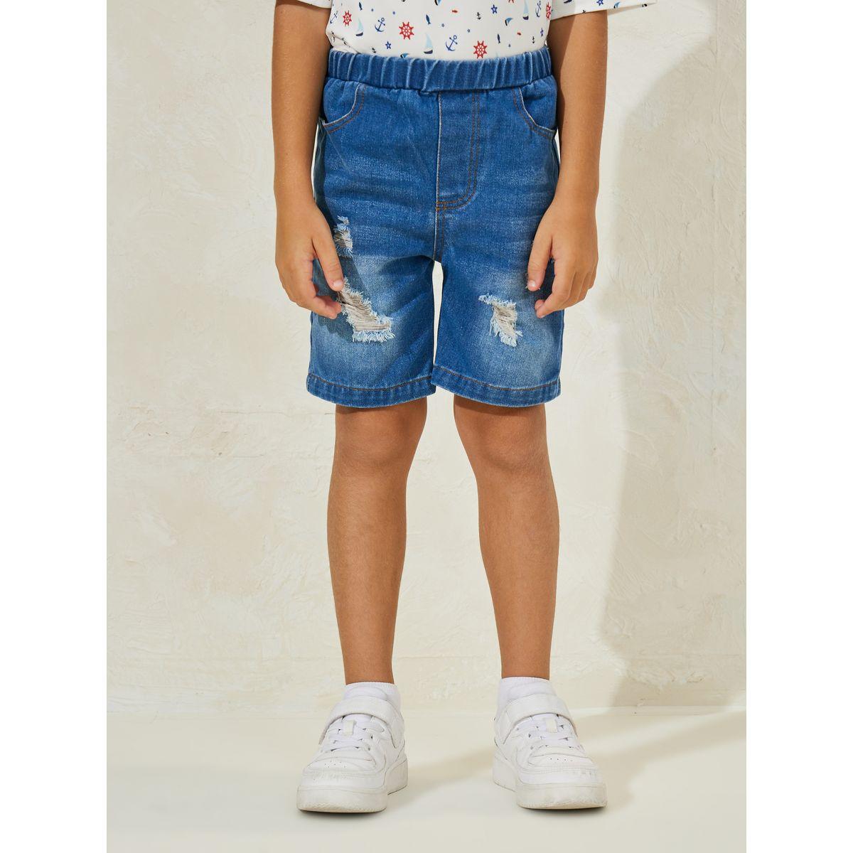 Styli Printed T-Shirt & Denim Short Set-boys-clothing-setsandcoords-image-5