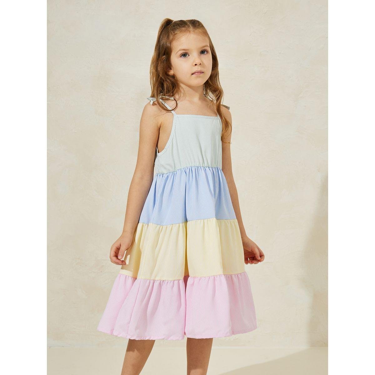 Styli Limited Strappy Color Block Tiered  Dress-girls-clothing-dressesandjumpsuits-image-3