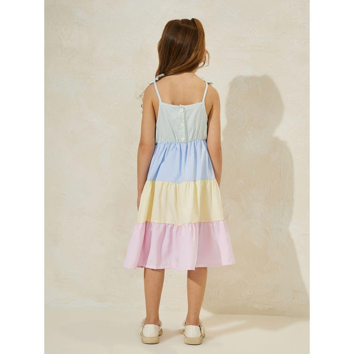 فستان بنمط كتل الالوان مع حمالات كتف واربطة-girls-clothing-dressesandjumpsuits-image-5