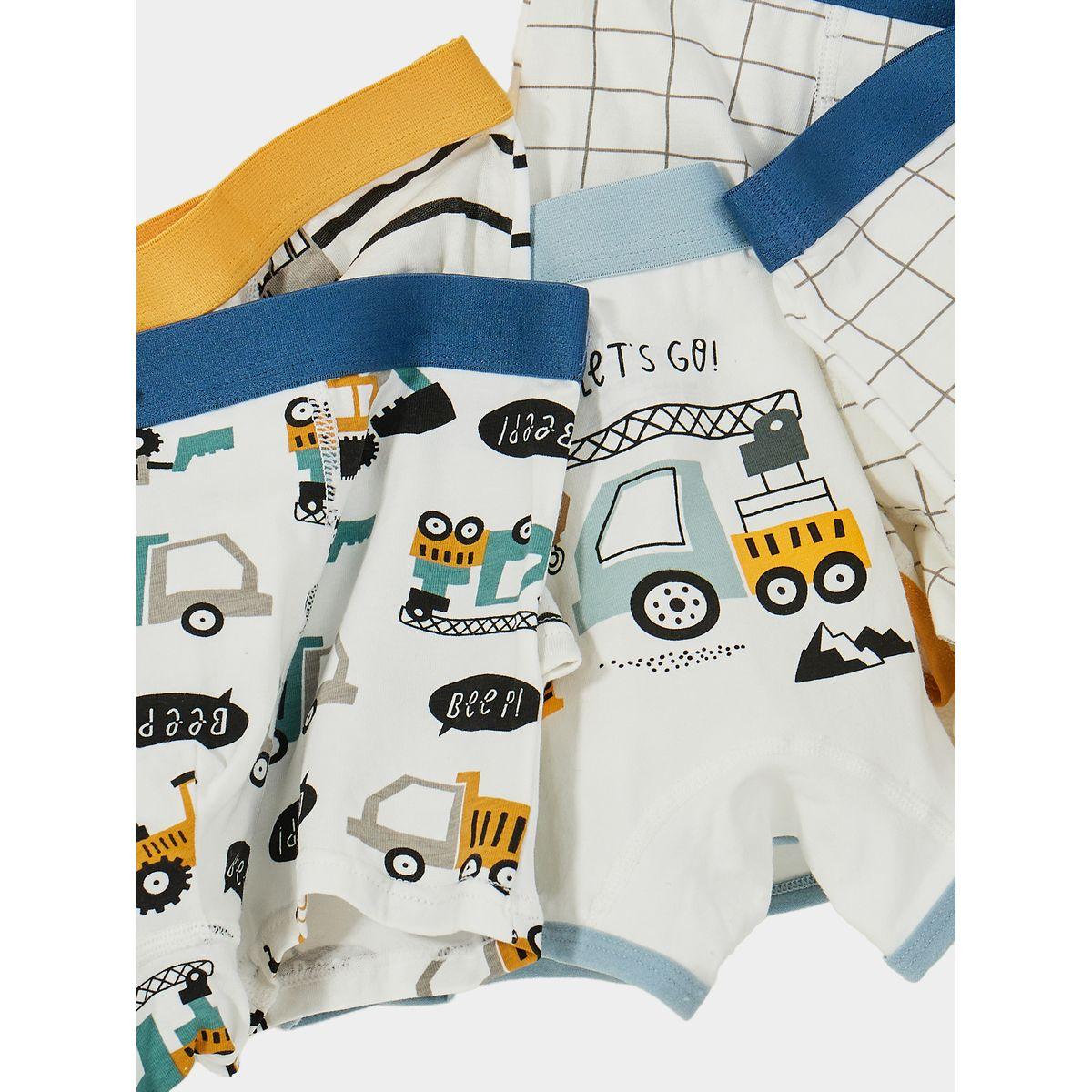 Styli Pack of 4 - Cotton Graphic Print Trunks-boys-clothing-innerwear-image-4