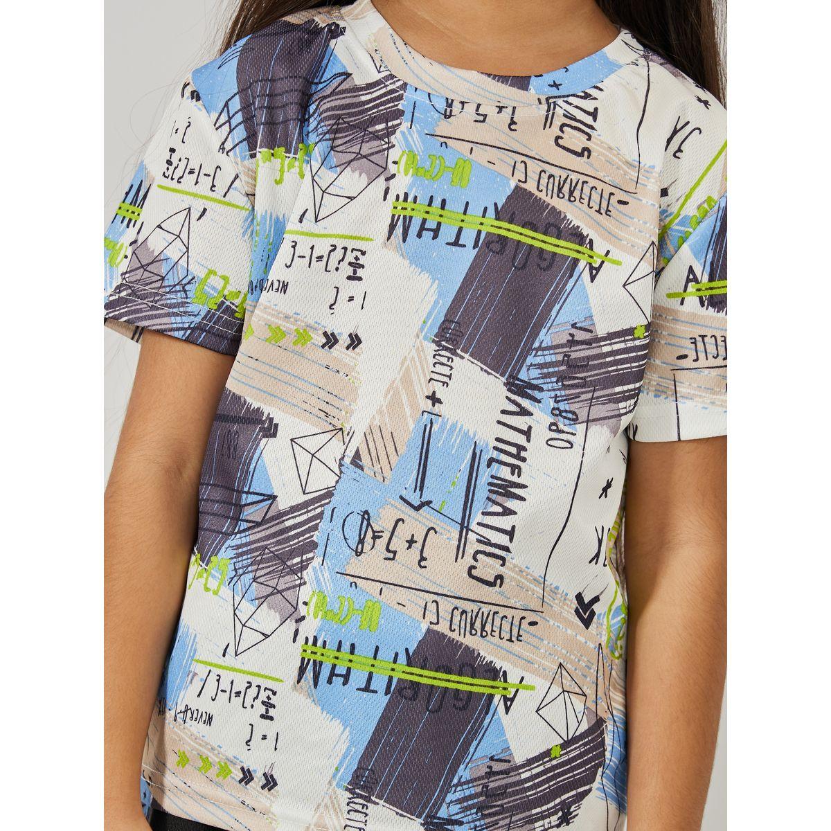 مجموعة من شورت وتيشيرت مطبع بالكامل-sports-girls-clothing-sets-image-3