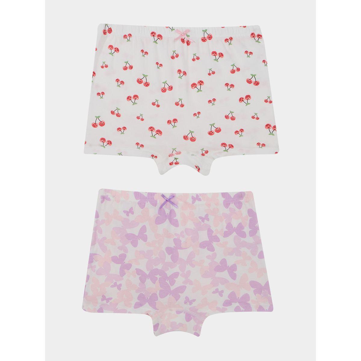 Styli Pack of 4 - Cherry Print Cotton Brief-girls-clothing-innerwear-image-2