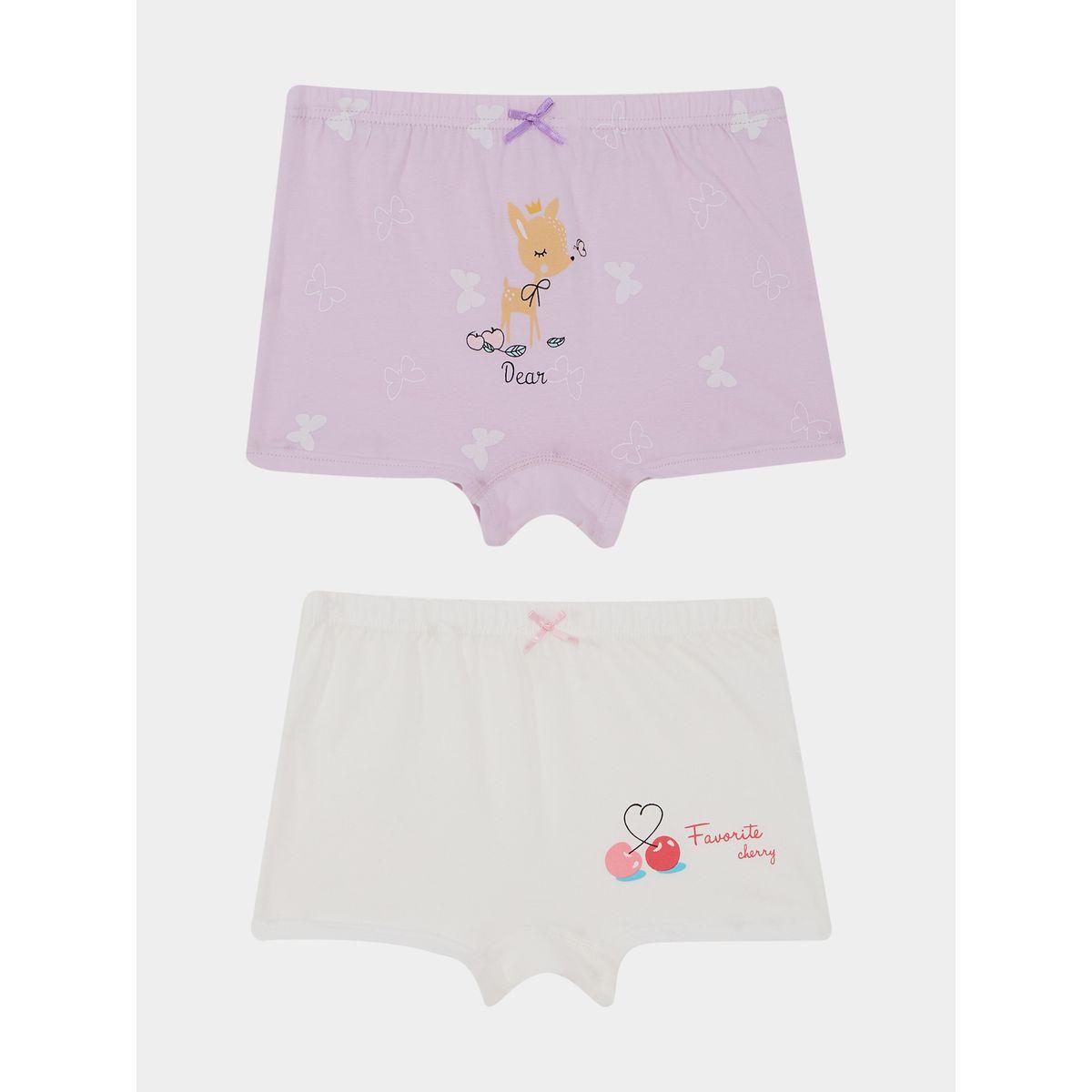 Styli Pack of 4 - Cherry Print Cotton Brief-girls-clothing-innerwear-image-3
