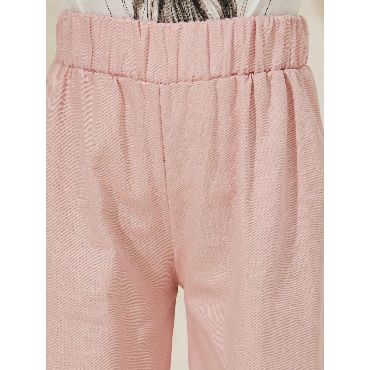بنطال سادة بجيب خلفي مُطرّز بزهرة-girls-clothing-bottoms-trousers-image-2