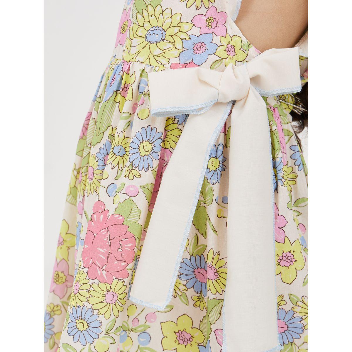 فستان مزين بربطة فيونكة حافة بكشكش-girls-clothing-dressesandjumpsuits-image-3