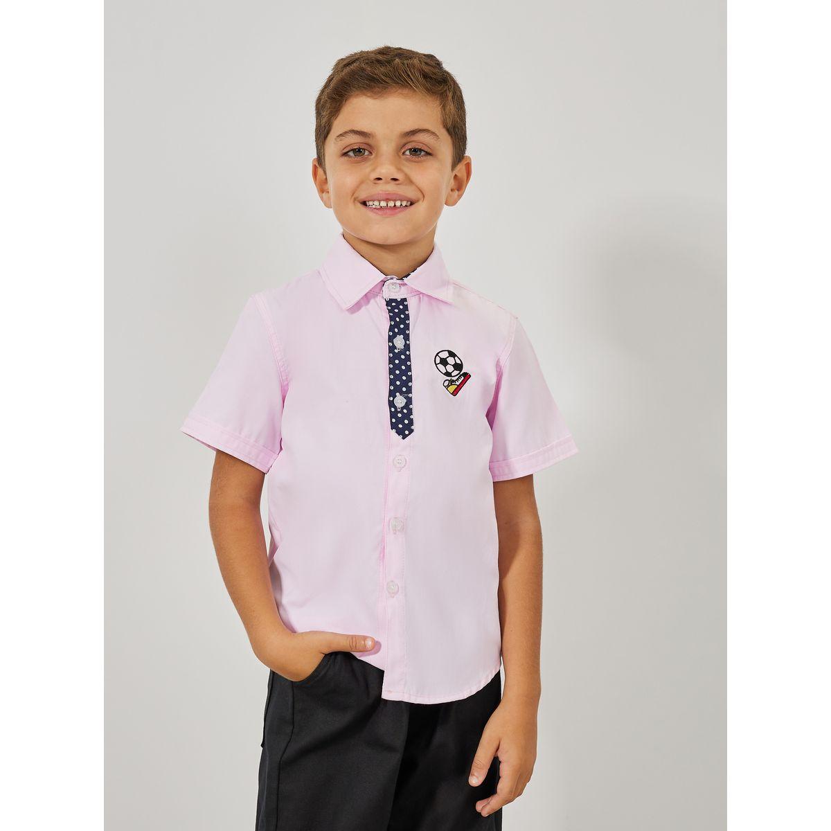 قميص بتفاصيل مُطرّزة مع ازرار غلق-boys-clothing-shirts-image-1