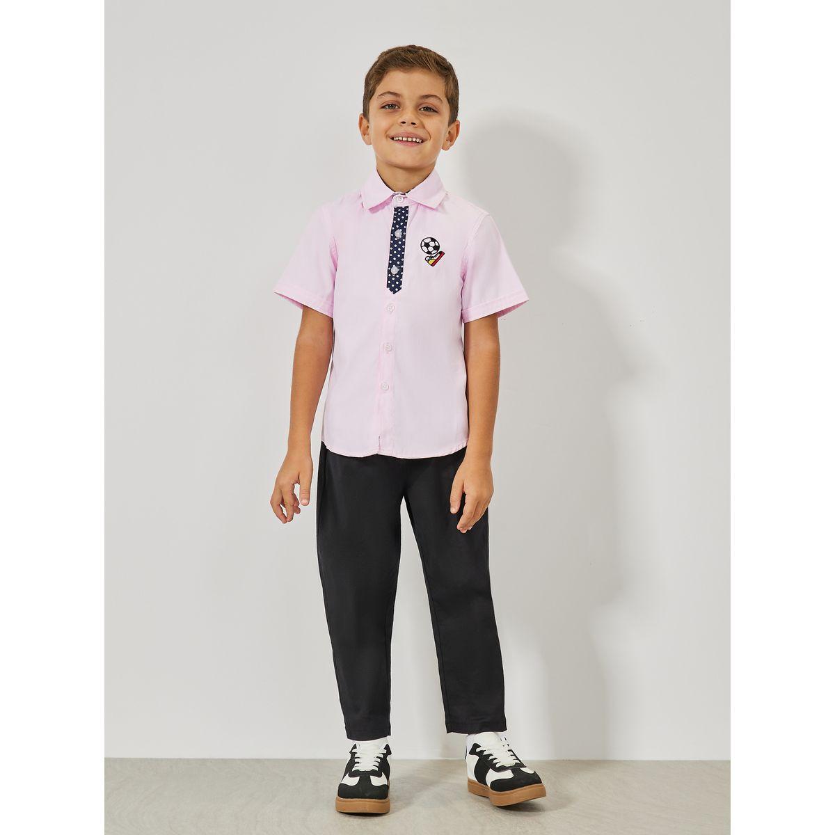 قميص بتفاصيل مُطرّزة مع ازرار غلق-boys-clothing-shirts-image-2