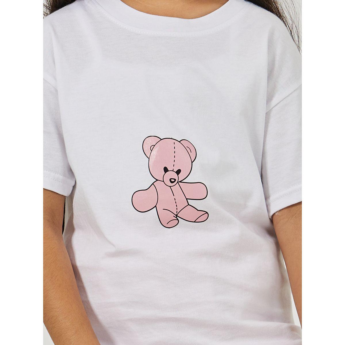 Styli Bear Print Loose Fit T-Shirt & Joggers Set-girls-clothing-setsandcoords-image-4