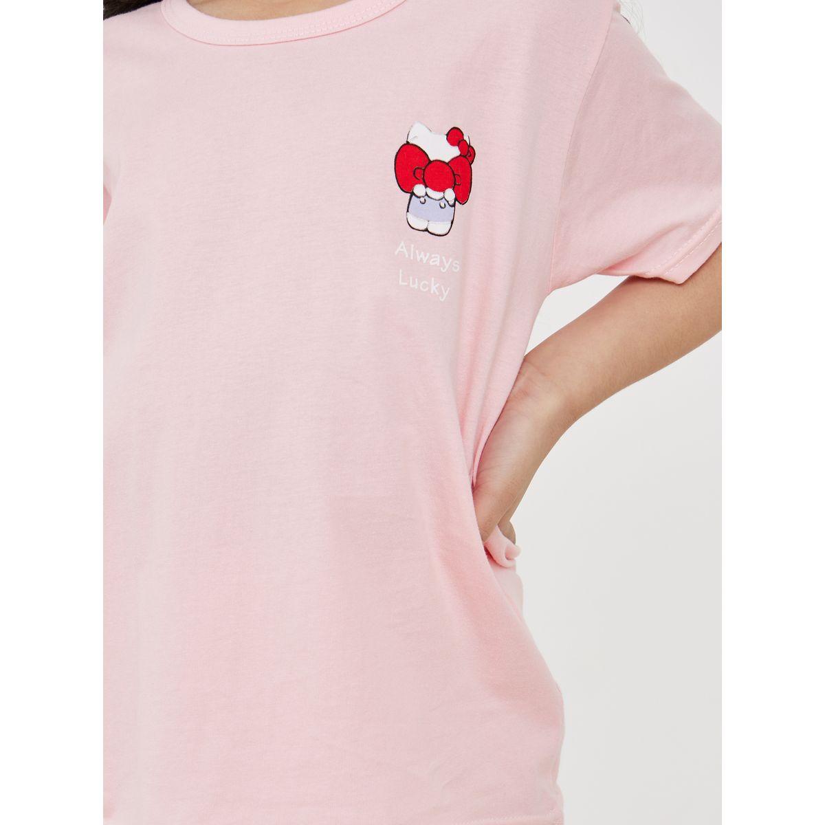 طقم من بنطال بيجاما مع تيشيرت بطبعة كارتون-girls-clothing-nightwear-image-3