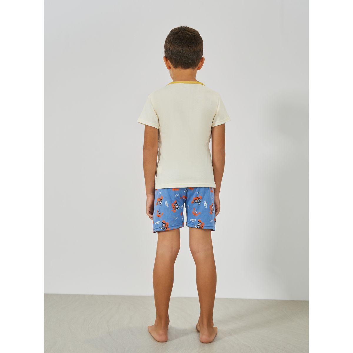 مجموعة من شورت وتيشيرت بطبعة جرافيك-boys-clothing-nightwear-image-4