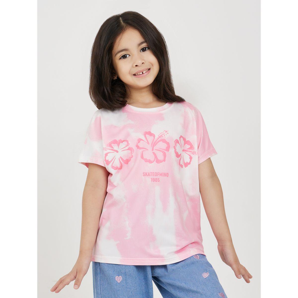 Styli Tie Dye Floral Print T-Shirt-girls-clothing-blousesandshirts-image-1