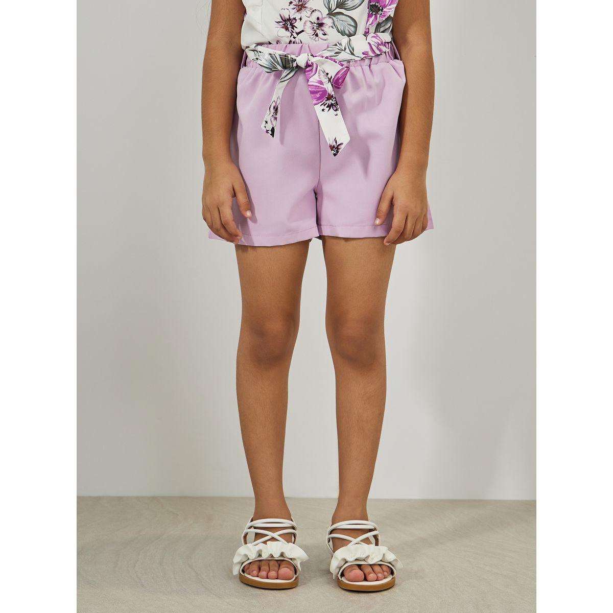 مجموعة من شورت وبلوزة مطبعة بزهور-girls-clothing-setsandcoords-image-5