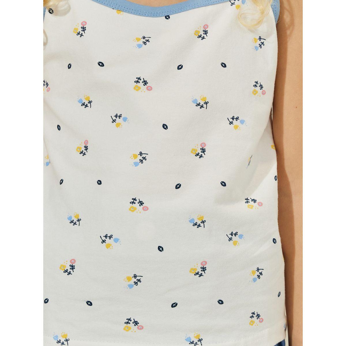 Styli Floral Printed Vest Underwear-girls-clothing-innerwear-image-3