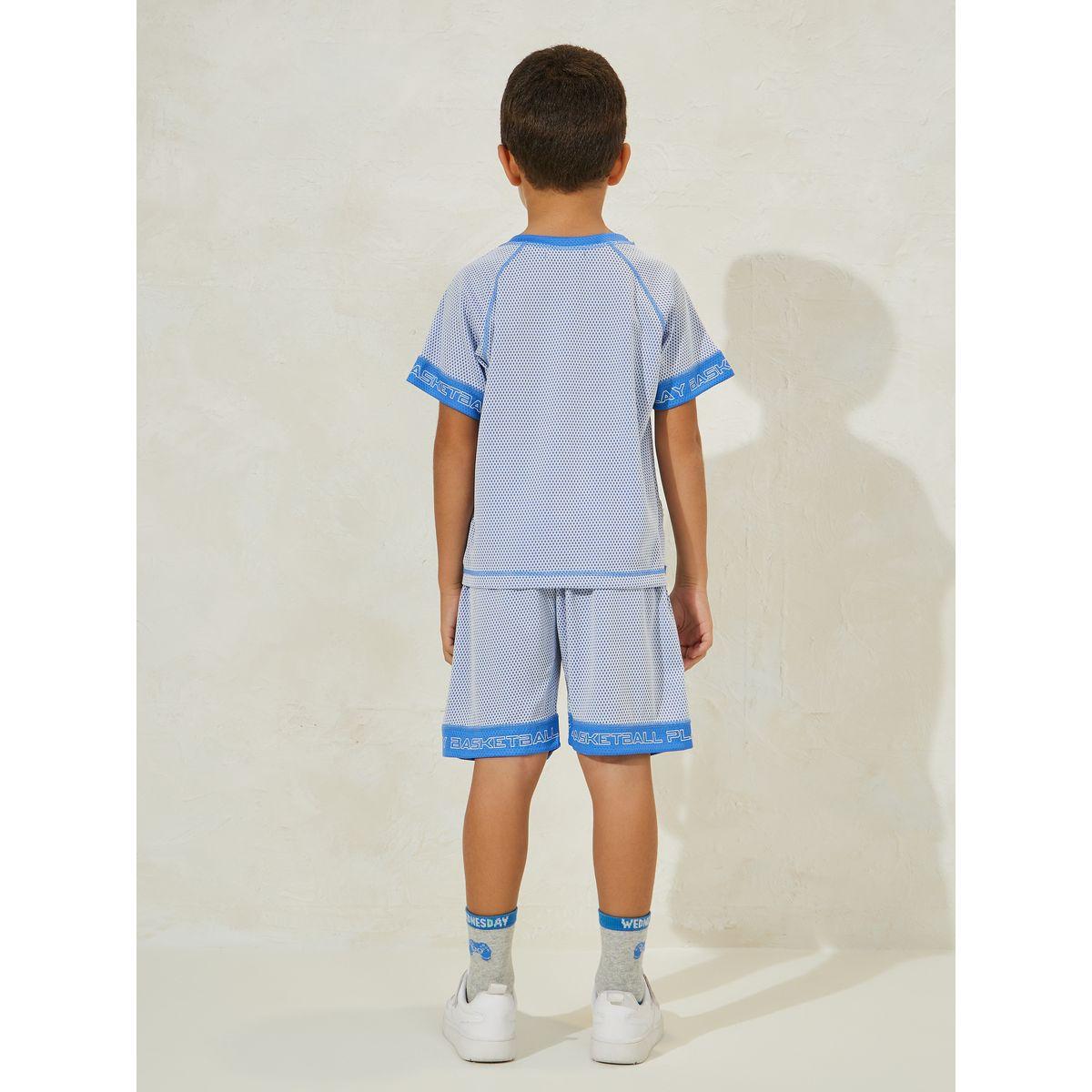 Styli Color Block Trim Printed T-Shirt & Short Sports Set-sports-boys-clothing-sets-image-4