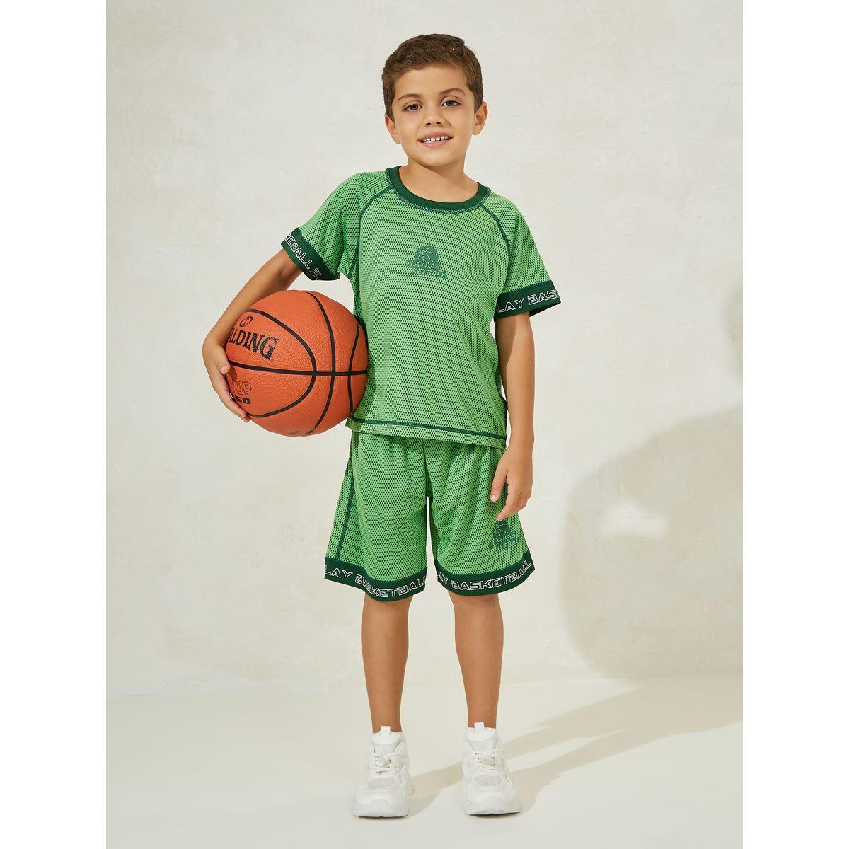 طقم رياضي من شورت مع تيشيرت بطبعات-sports-boys-clothing-sets-image-1