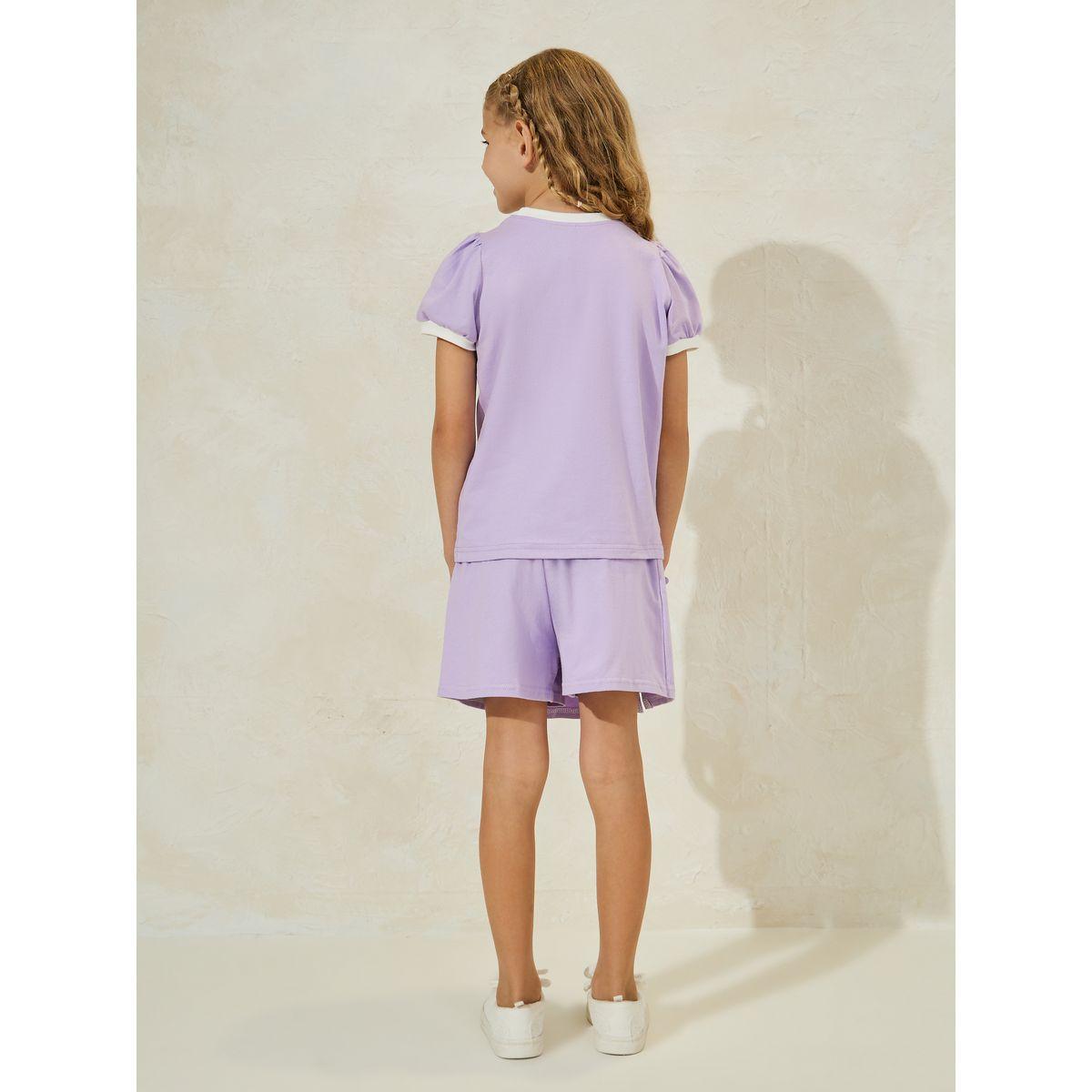 مجموعة من شورت تنورة مع تيشيرت بطبعة قلب-girls-clothing-setsandcoords-image-4