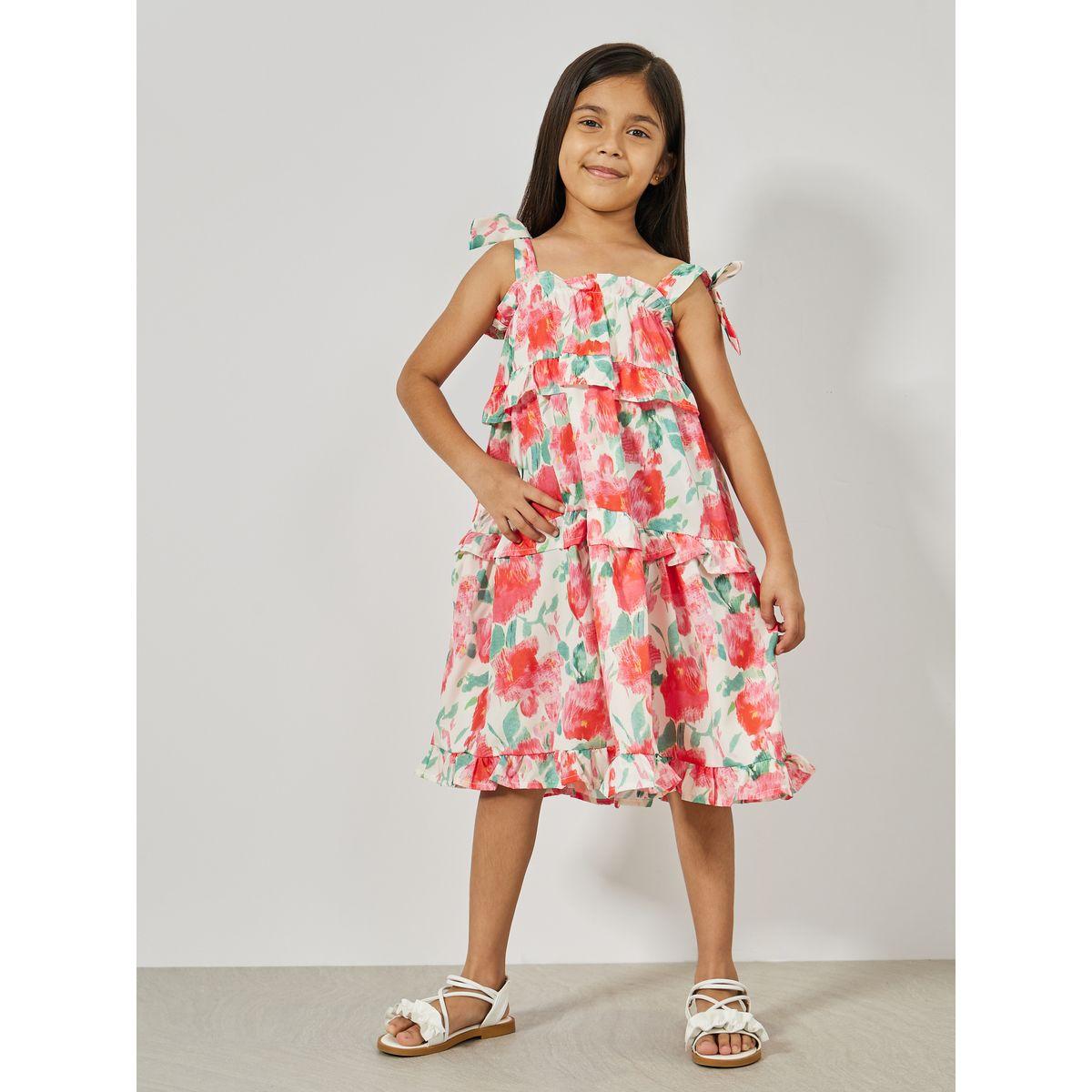 فستان كامي بطبقات مع طبعة زهور-girls-clothing-dressesandjumpsuits-image-1