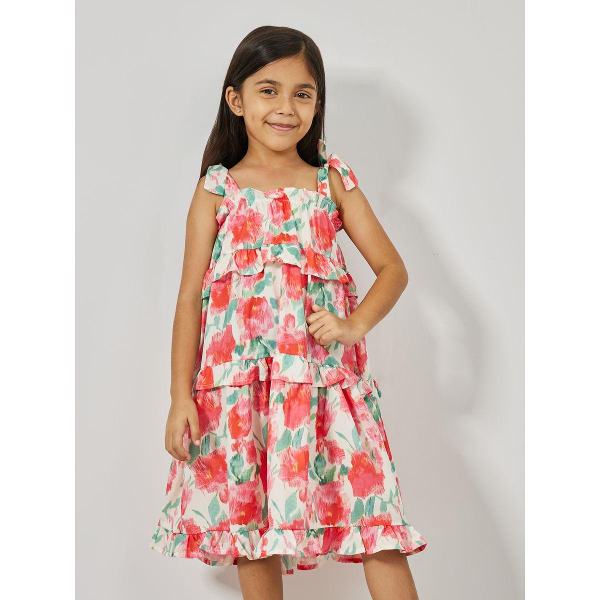 Styli Floral Print Cami Layered Dress-girls-clothing-dressesandjumpsuits-image-2