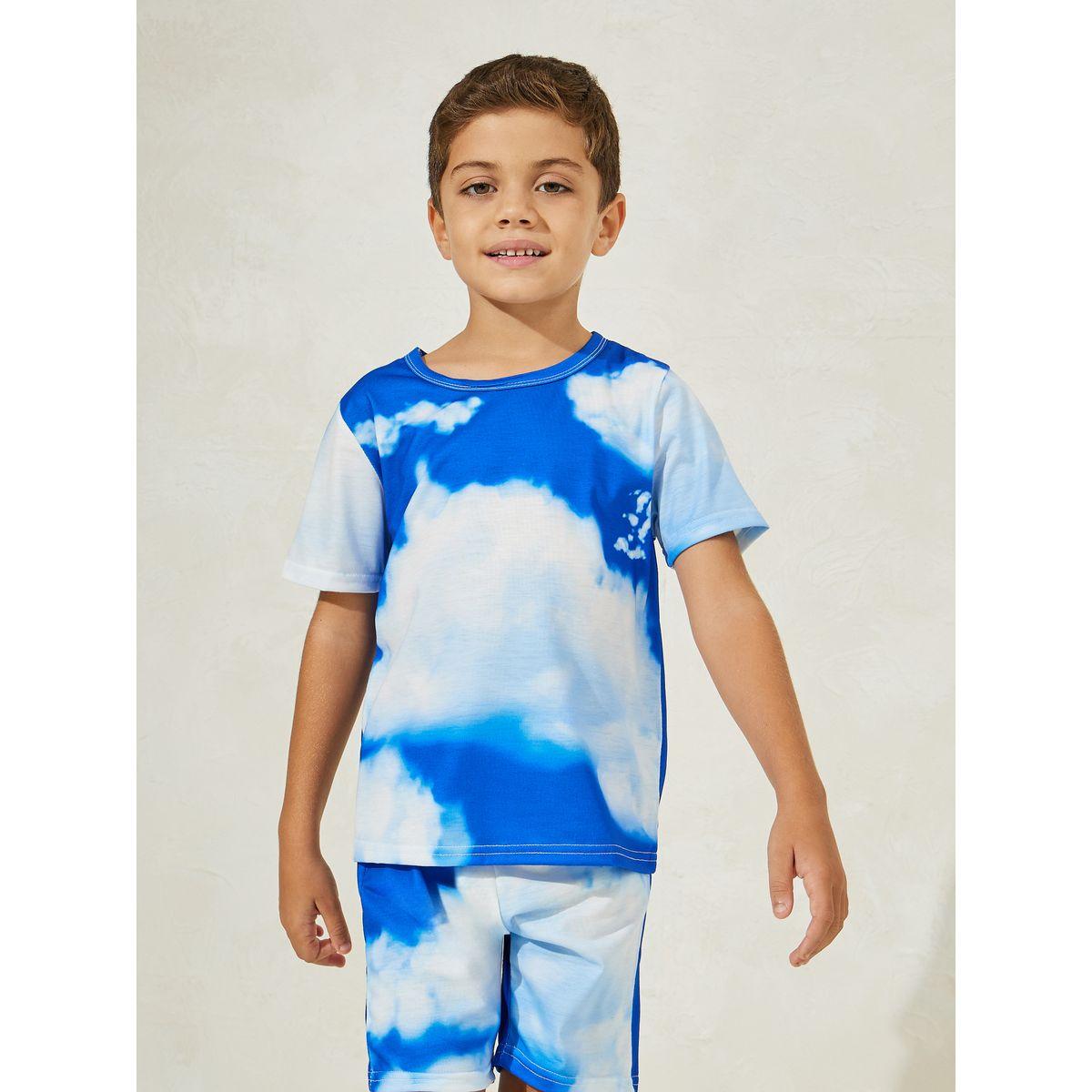 Styli Cloud Printed T-Shirt & Short Set-boys-clothing-setsandcoords-image-3