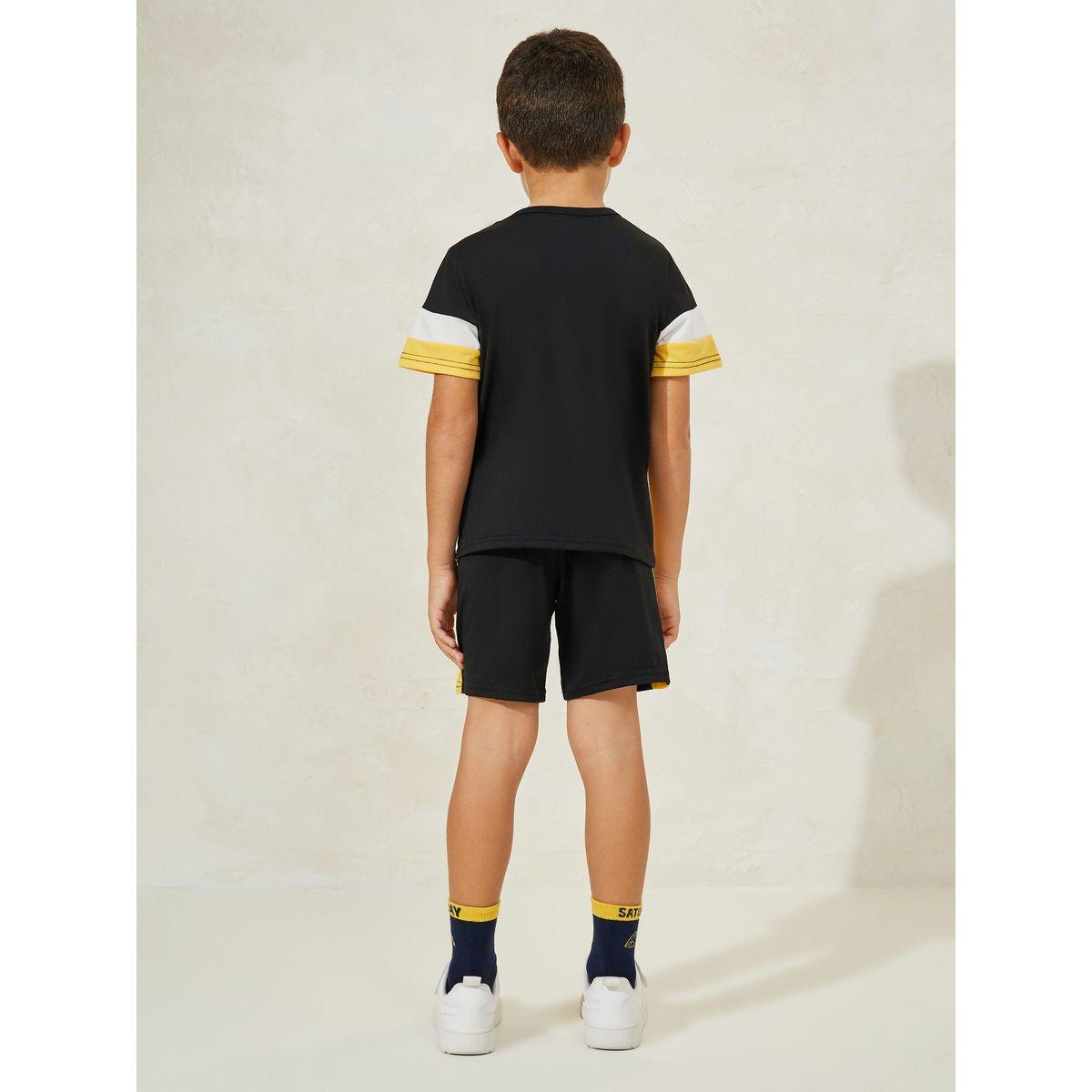 Styli  Color Block T-Shirt & Short Set-boys-clothing-setsandcoords-image-4