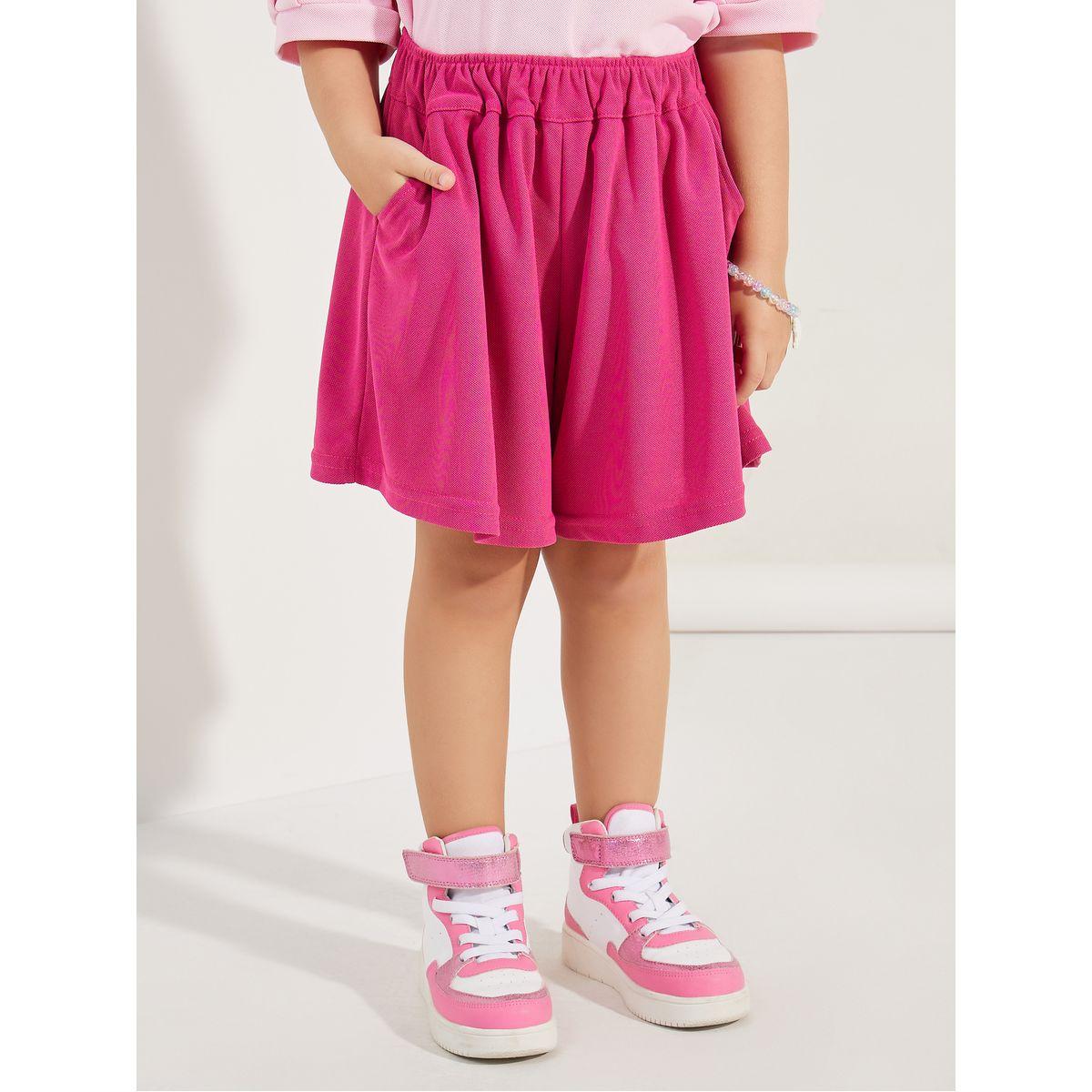 مجموعة من شورت وتيشيرت بولو بطبعة النمر الوردي-girls-clothing-setsandcoords-image-4