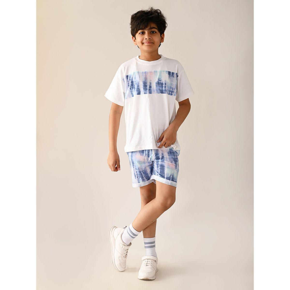 LilPicks X Styli  Tie-Dye Print T-Shirt & Shorts Set-boys-clothing-setsandcoords-image-3
