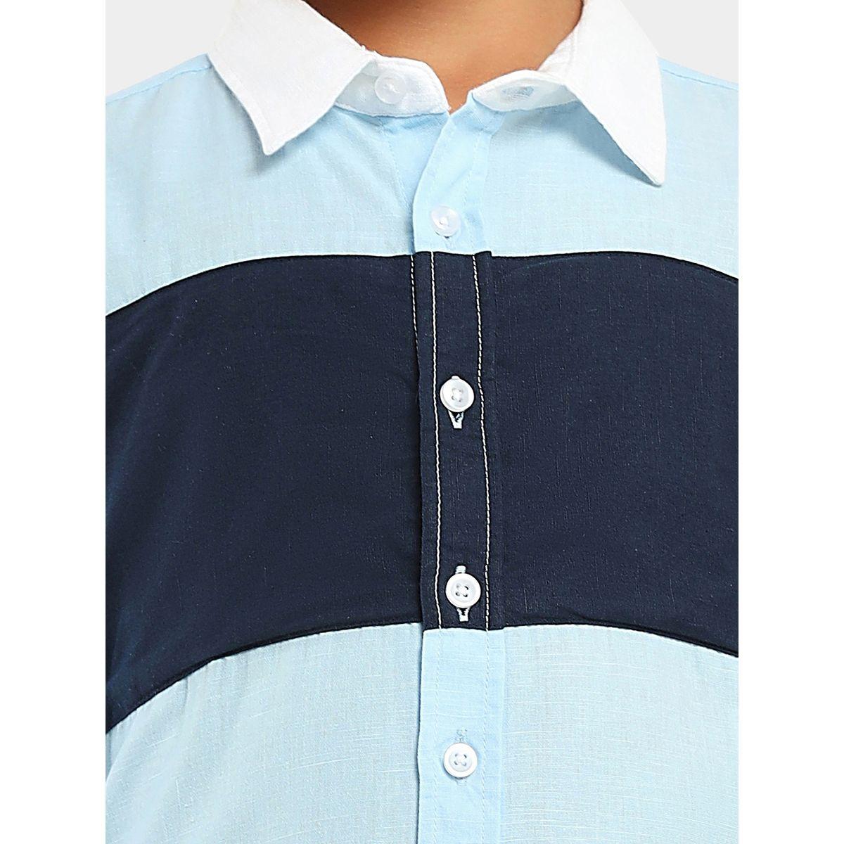 قميص قطن بنمط كتل الالوان ليل بيكس × ستايلي-boys-clothing-shirts-image-2