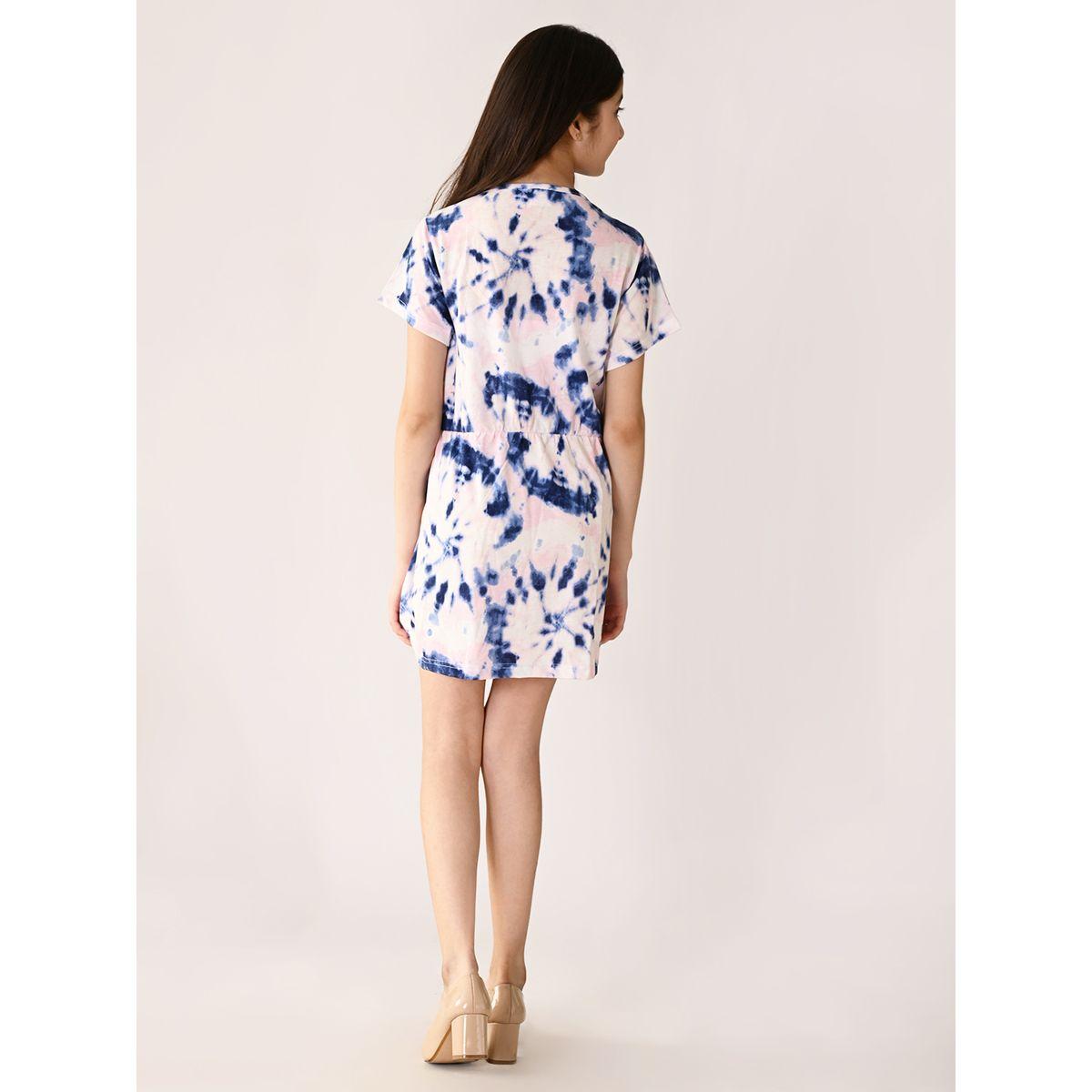 فستان بطبعة تاي داي بياقة دائرية ليل بيكس × ستايلي-girls-clothing-dressesandjumpsuits-image-5