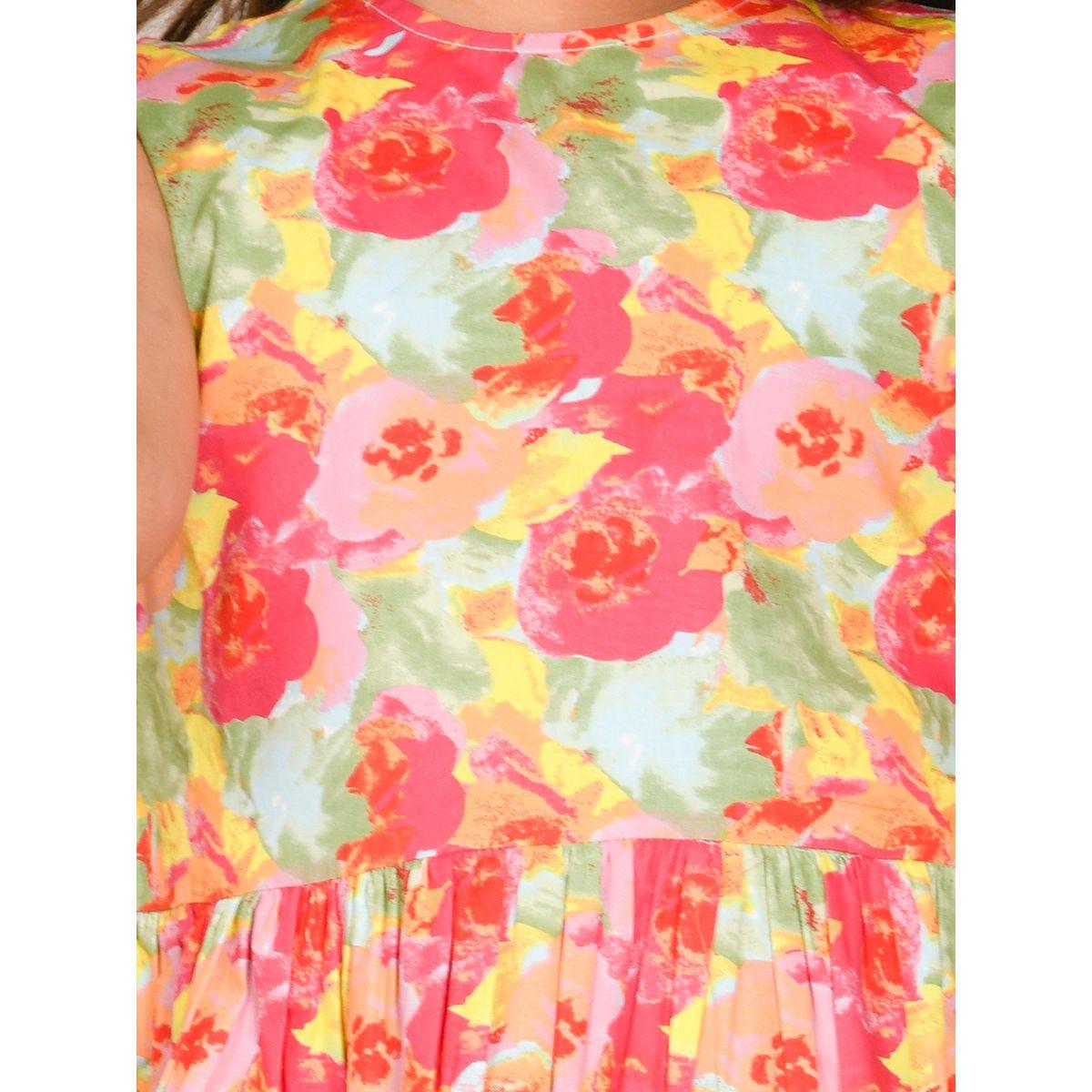 LilPicks X Styli  Floral Print Dress with Contrast Pocket-girls-clothing-dressesandjumpsuits-image-2
