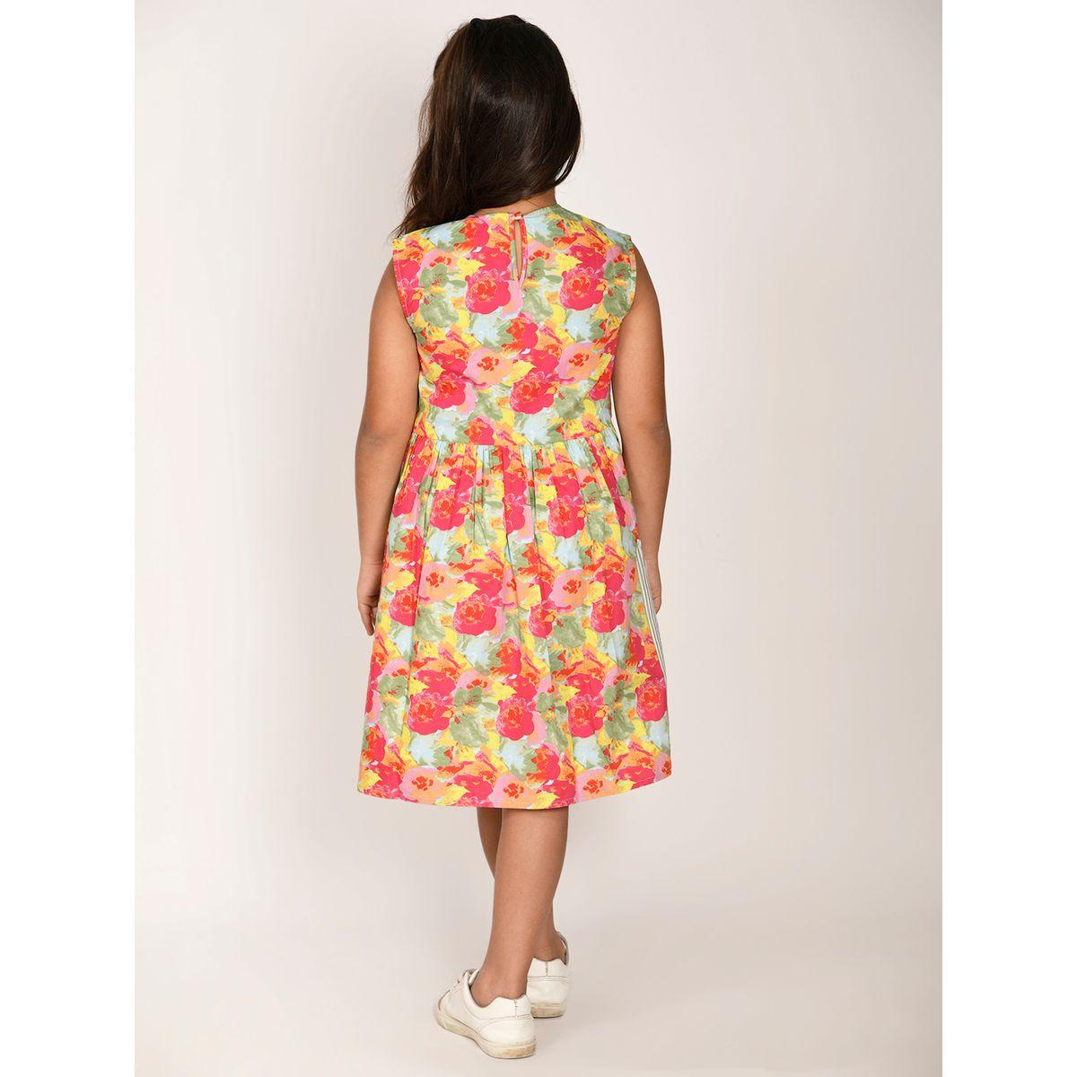 LilPicks X Styli  Floral Print Dress with Contrast Pocket-girls-clothing-dressesandjumpsuits-image-5