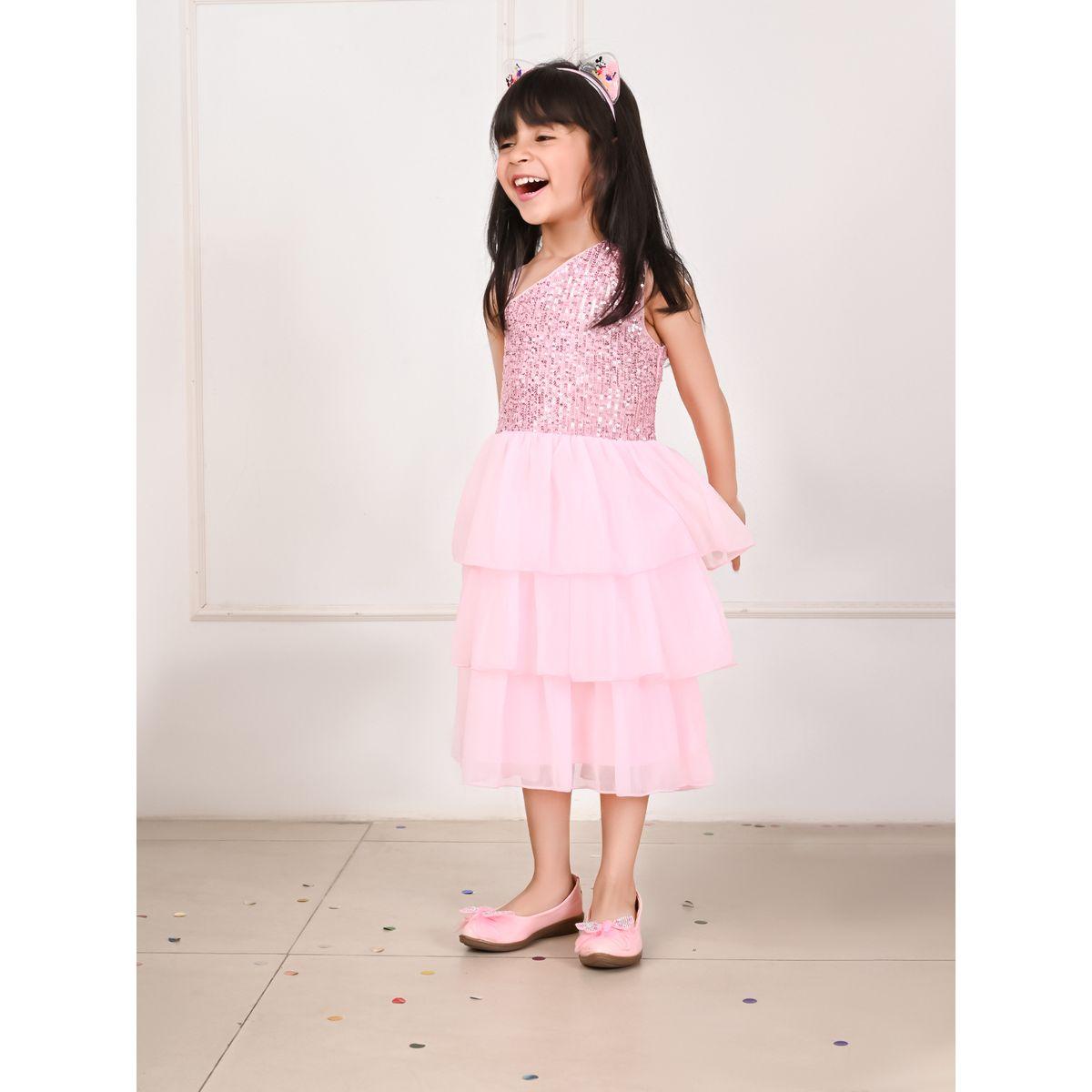 فستان بكتف واحد ومزين بالترتر-girls-clothing-dressesandjumpsuits-image-1