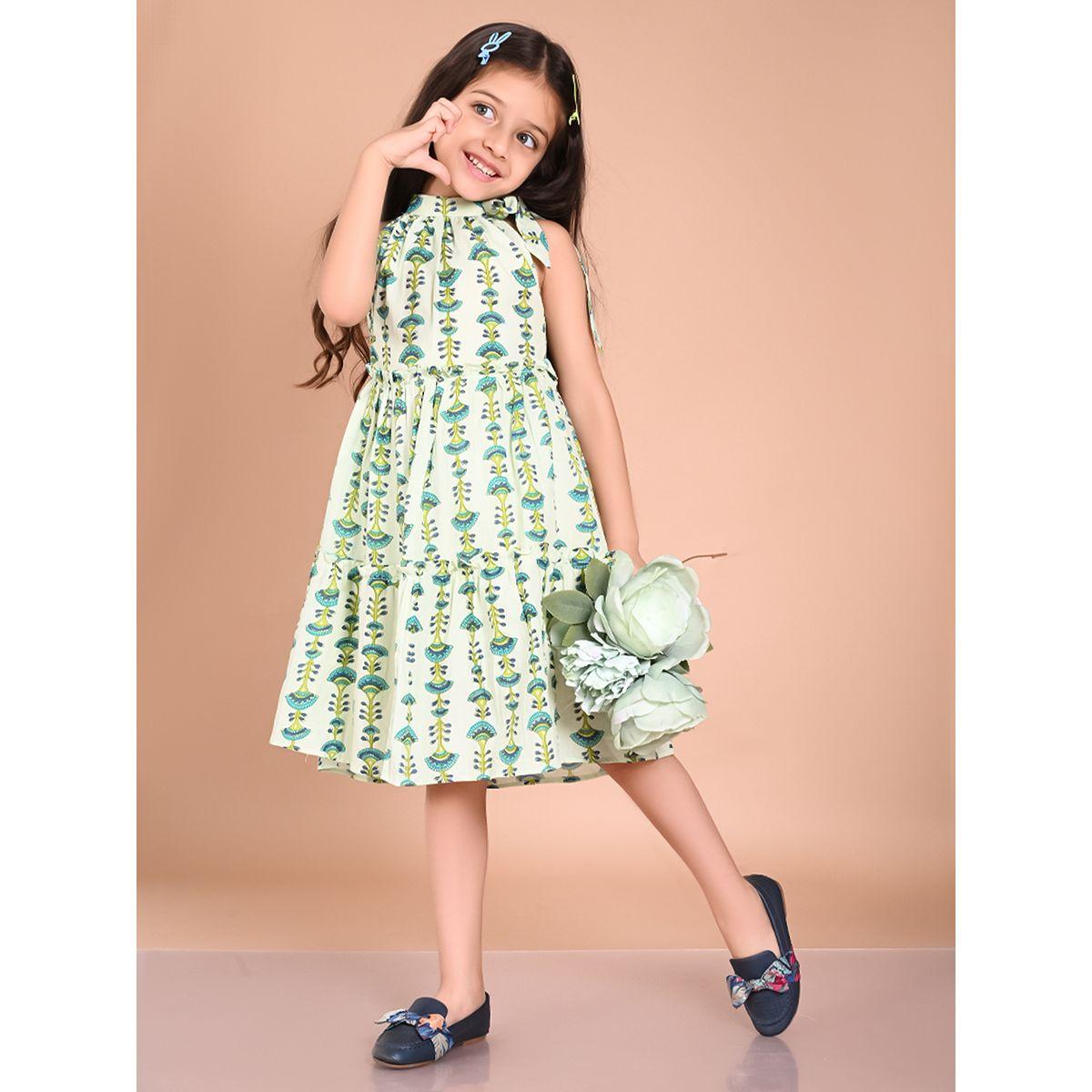 LilPicks X Styli  Ethnic Motif Print Halter Neck Dress-girls-clothing-dressesandjumpsuits-image-1