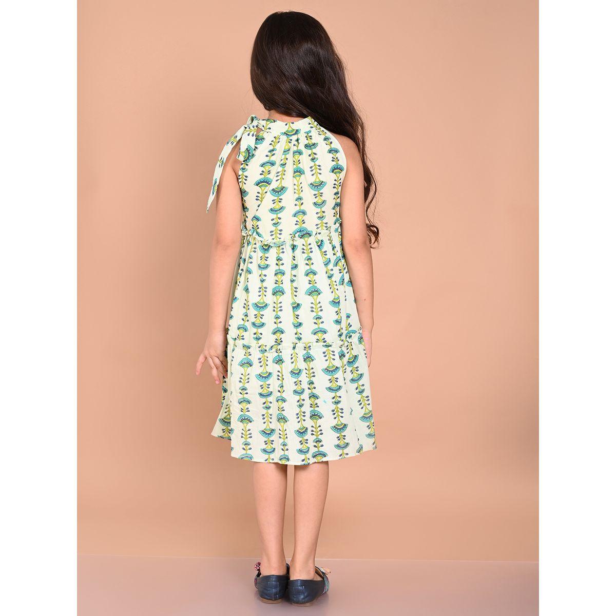 فستان مطبع بالكامل مع ياقة هولتر ليل بيكس × ستايلي-girls-clothing-dressesandjumpsuits-image-5