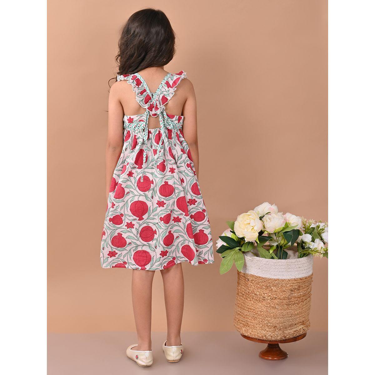 LilPicks X Styli  Cross-Back Detail Floral Dress-girls-clothing-dressesandjumpsuits-image-3