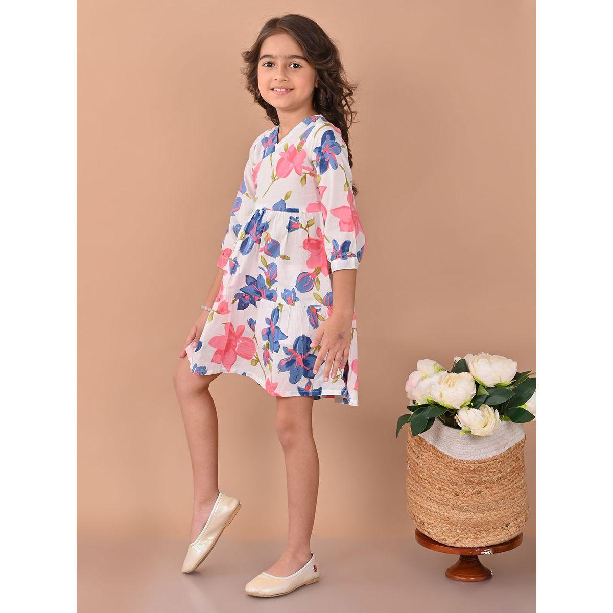 فستان سكاتر مطبع بطبعة زهور ليل بيكس × ستايلي-girls-clothing-dressesandjumpsuits-image-2