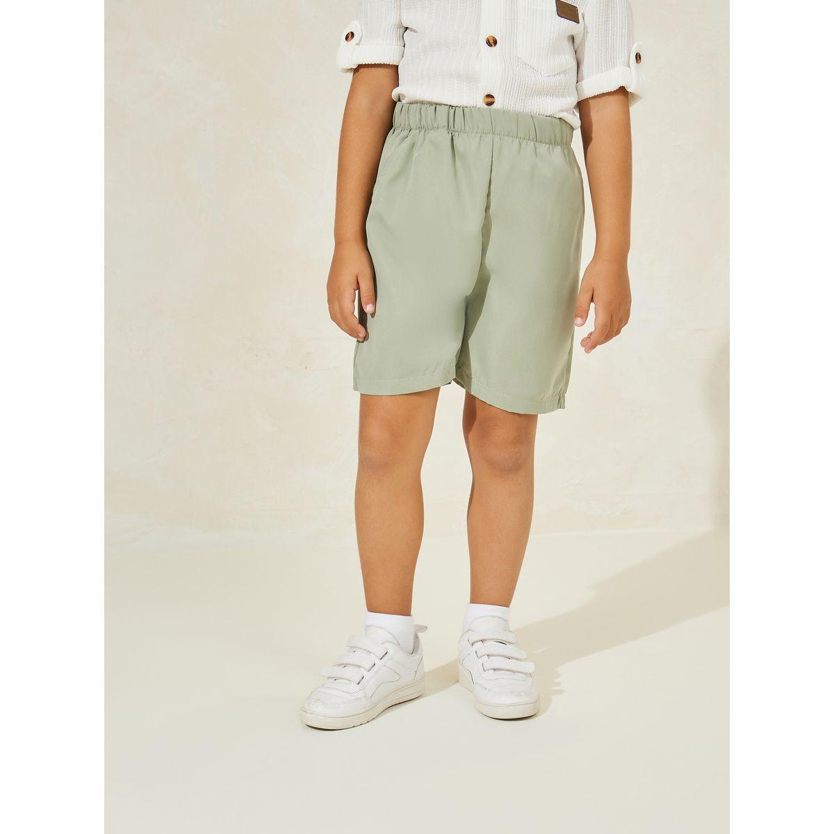Styli Textured Shirt & Solid Shorts Set-boys-clothing-setsandcoords-image-5