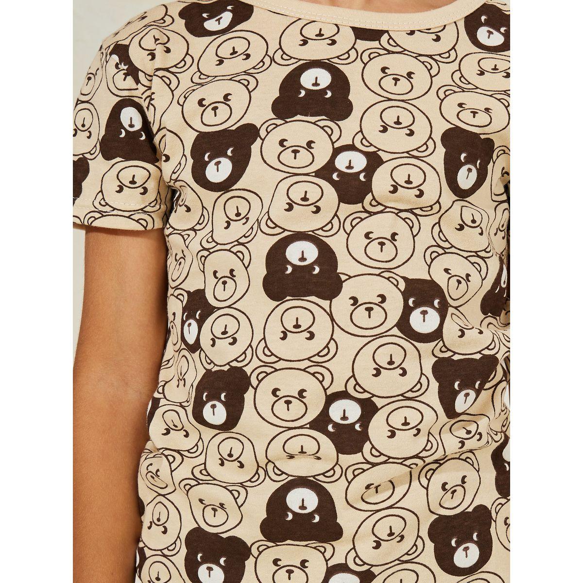 مجموعة من شورت وتيشيرت بطبعة دب-boys-clothing-nightwear-image-3