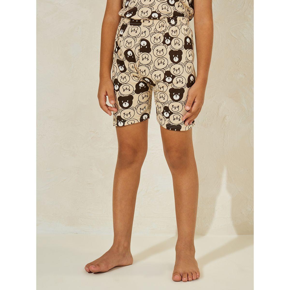 مجموعة من شورت وتيشيرت بطبعة دب-boys-clothing-nightwear-image-5
