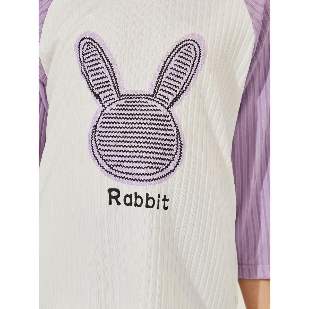 طقم من بنطال بيجاما قصير مع تيشيرت باكمام 3/4-girls-clothing-nightwear-image-3