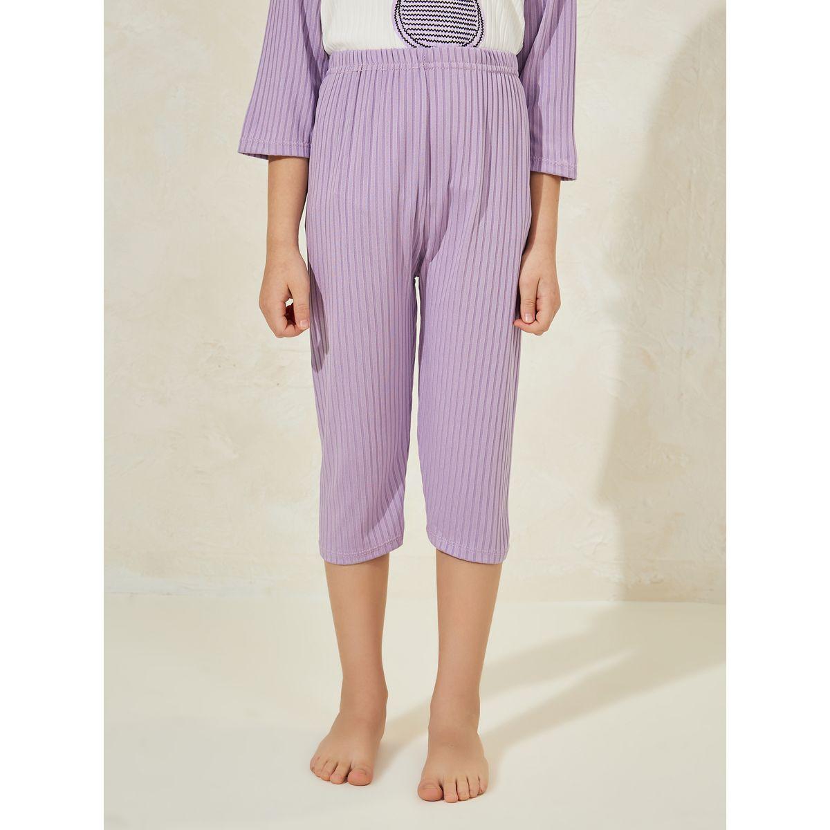 طقم من بنطال بيجاما قصير مع تيشيرت باكمام 3/4-girls-clothing-nightwear-image-5