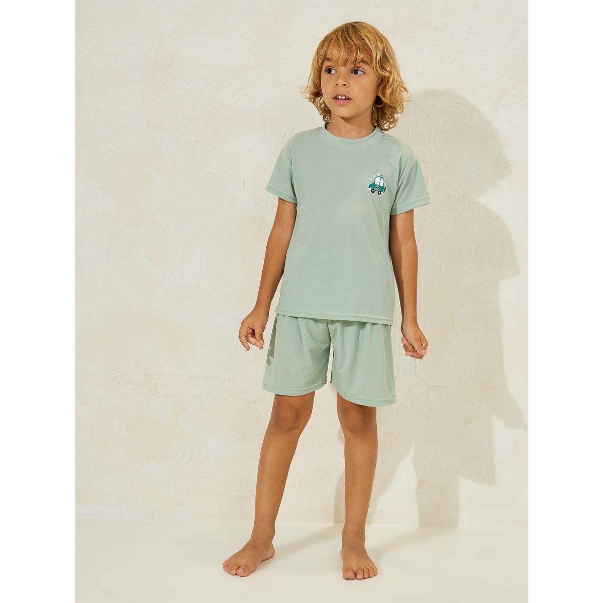 مجموعة من شورت مع تيشيرت بطبعة سيارة-boys-clothing-nightwear-image-1