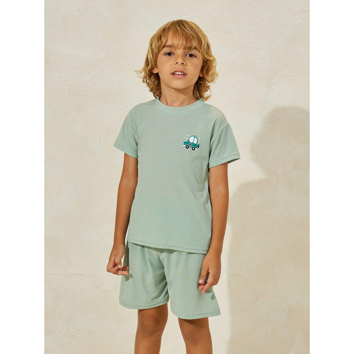 مجموعة من شورت مع تيشيرت بطبعة سيارة-boys-clothing-nightwear-image-2