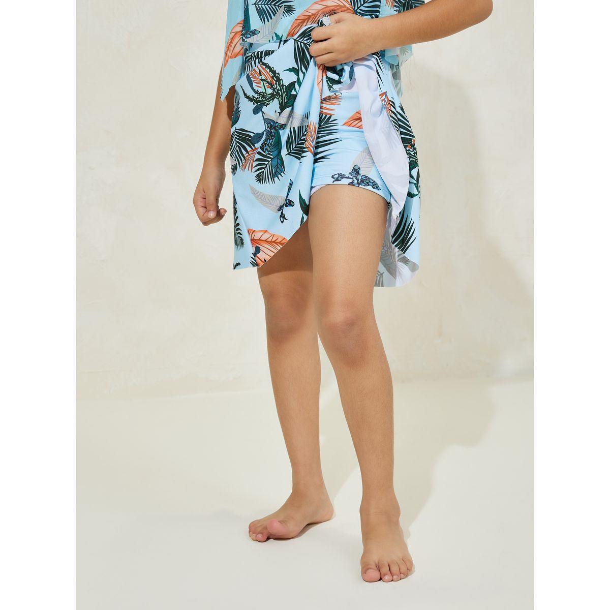 بدلة سباحة بياقة هولتر وطبعة استوائية-girls-clothing-swimwear-image-5
