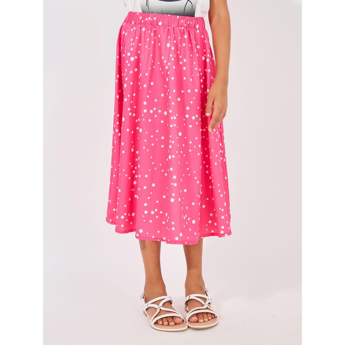 Styli Girl Graphic T-Shirt & Polka Dot Skirt Set-girls-clothing-setsandcoords-image-5