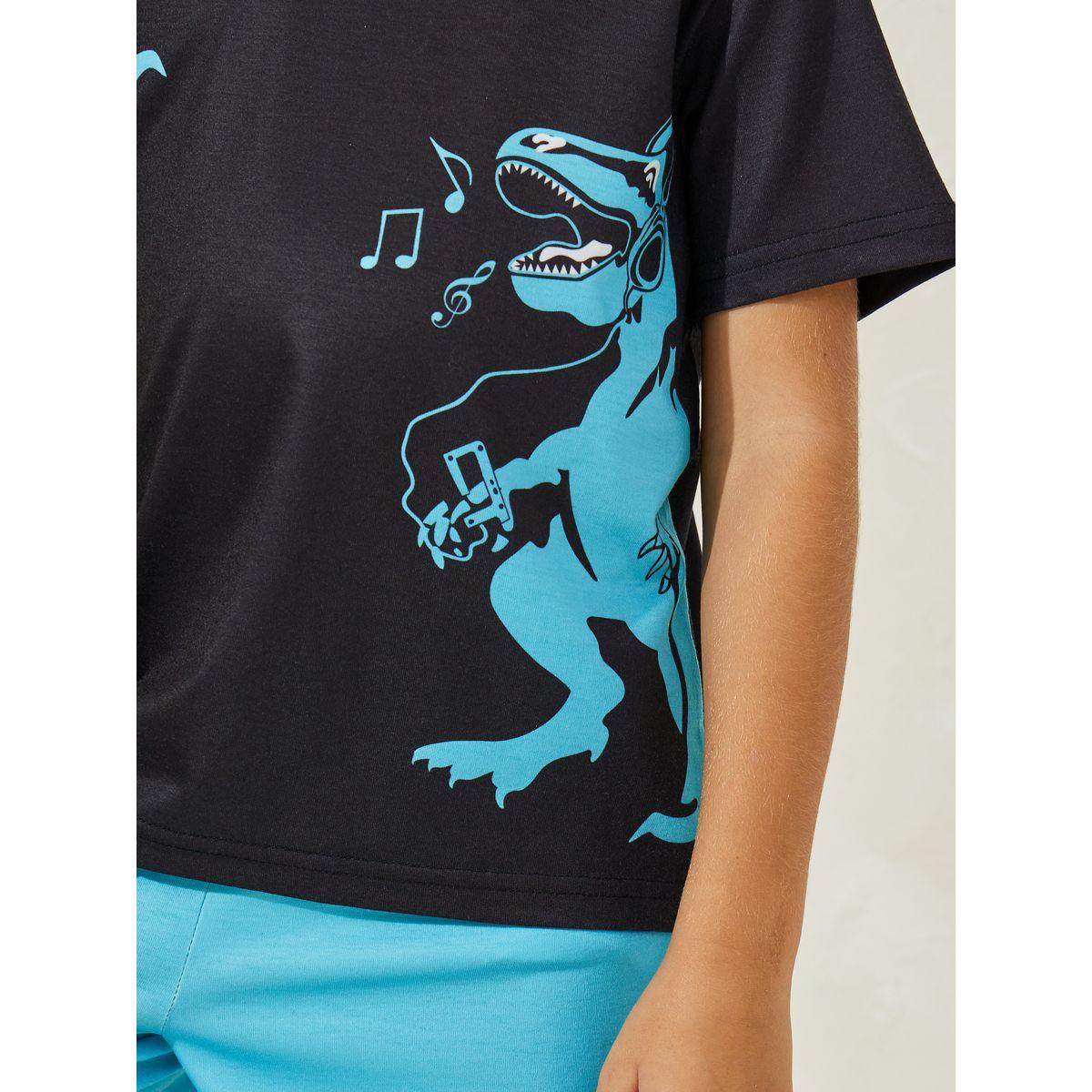 مجموعة من شورت مع تيشيرت بطبعة ديناصور-boys-clothing-setsandcoords-image-3
